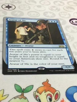 D581 MTG MAGIC UNSANCTIONED AVATAR OF ME #017 RARE NM - Image 2