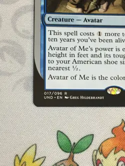 D581 MTG MAGIC UNSANCTIONED AVATAR OF ME #017 RARE NM - Image 4