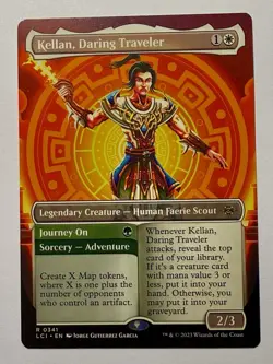 Kellan, Daring Traveler Borderless 341 - LCI - NM - MTG Magic The Gathering - Image 1