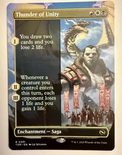 x1 Thunder of Unity - Borderless R MTG Tarkir: Dragonstorm M/NM, English - Image 1