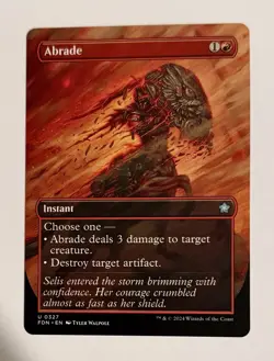 Abrade 0327 Borderless | Magic the Gathering MTG | Foundations | Uncommon | NM - Image 1