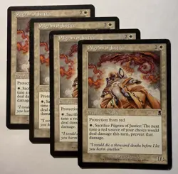 PILGRIM OF JUSTICE X4 - LP/MP ODYSSEY MAGIC THE GATHERING MTG - Image 1