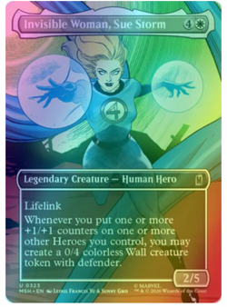 Invisible Woman, Sue Storm - Foil - Borderless Marvel Super Heroes - Image 1