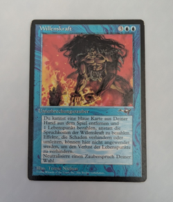 Magic: The Gathering Willenskraft Interrupt Blue German 1996 Regular - Image 1