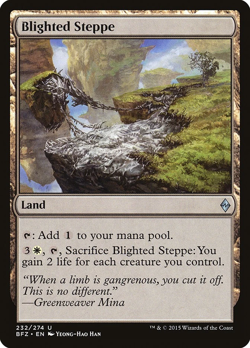 FOIL Blighted Steppe (232) Battle for Zendikar BFZ MTG Magic - Image 1