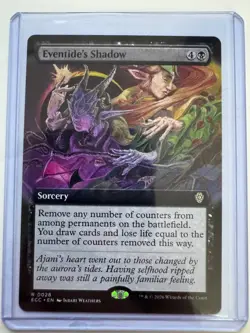 Eventide's Shadow (Extended Art) Non-Foil R Commander: Lorwyn Eclipsed #0028 NM - Image 1
