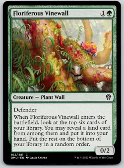 Floriferous Vinewall - Dominaria United DMU - MTG - NM Magic - 163 C - Image 1