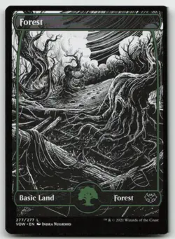 MTG Forest (277) L Innistrad: Crimson Vow 277 LP - Image 1