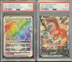 SEQUENTIAL PSA 9 CHARIZARD VSTAR 174 CHARIZARD V 154 ALT BRILLIANT STARS POKEMON - Image 1
