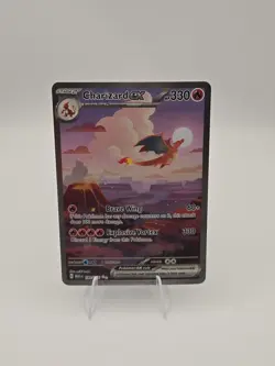 Pokemon TCG Charizard EX 199/165 Scarlet & Violet 151 SIR LP English - Image 1