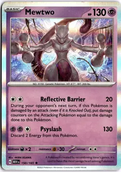 Pokemon TCG Mewtwo 150/165 Sv: Scarlet & Violet 151 Holo Rare - Image 1
