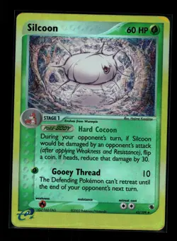 Silcoon 43/109 Ruby and Sapphire Reverse Holo Pokemon Tcg LP - Image 1