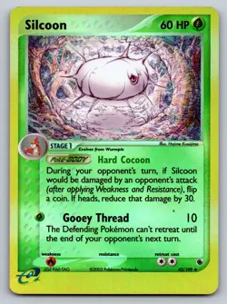 Silcoon 43/109 Ruby and Sapphire Reverse Holo Pokemon Tcg - Image 1
