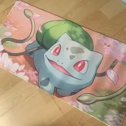 Bukbasaur Rubber Playmat Play Mat Tcg Trading Card Game Pokemon Kawaii Gaming - Image 1