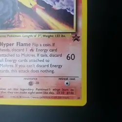 Moltres Black Star Promo #21 - VINTAGE WOTC Pokemon Card - 2000 - NM/M - Image 4
