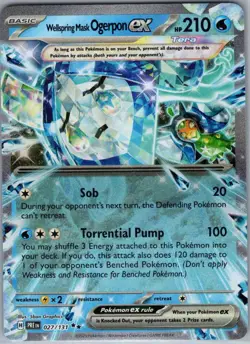 Wellspring Mask Ogerpon ex - 027/131 Prismatic Evolutions - Pokemon Card - NM - Image 1