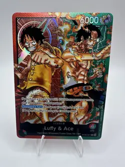 Luffy & Ace ST30-001 L Foil - Starter Deck EX - One Piece Card Game - Image 1