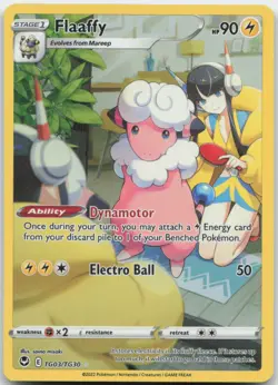 Flaaffy TG03/TG30 SWSH12: Silver Tempest Trainer Gallery Pokemon Card NM - Image 1