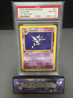 Pokemon Card Haunter 21/62 Fossil Set 1st Edition PSA 10 GEM MINT - Image 1