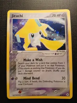 Ex Hidden Legends Jirachi Holo Shiny Pokemon Card 2004 8/101 - Image 1