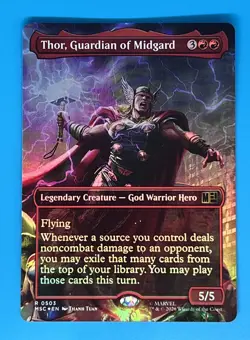 Thor, Guardian of Midgard (Borderless) Commander: Marvel Super Heroes Foil - Image 1