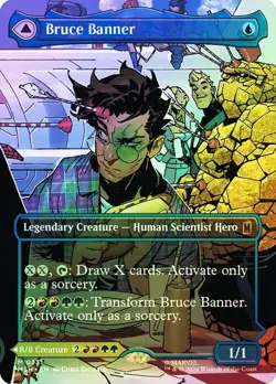 Bruce Banner Foil Borderless Marvel Super Heroes NM MTG - Image 1