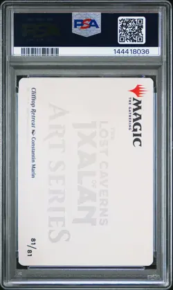 2023 MTG THE LOST CAVERNS OF IXALAN ART SER GOLD STAMPED CLIFFTOP RETREAT PSA 10 - Image 2