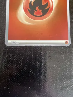 Miscut/Error/. Scarlet And Violet Pokemon Basic Energy Fire SVE 002 Cosmos Holo - Image 2