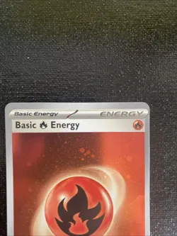 Miscut/Error/. Scarlet And Violet Pokemon Basic Energy Fire SVE 002 Cosmos Holo - Image 3