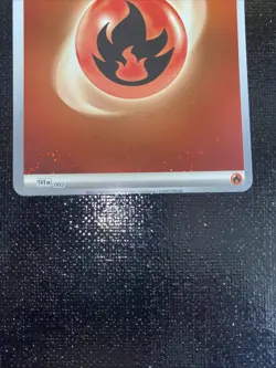 Miscut/Error/. Scarlet And Violet Pokemon Basic Energy Fire SVE 002 Cosmos Holo - Image 4