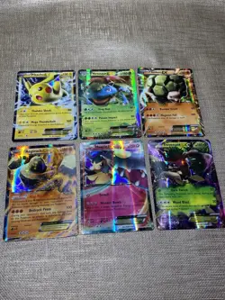 6x Pokemon EX Cards Lot Pikachu Venusaur Golem Regirock Mawile Trevenant Holo - Image 1