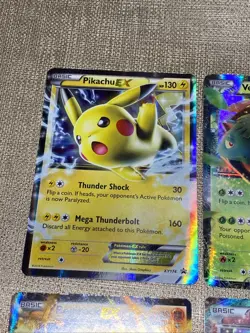 6x Pokemon EX Cards Lot Pikachu Venusaur Golem Regirock Mawile Trevenant Holo - Image 2