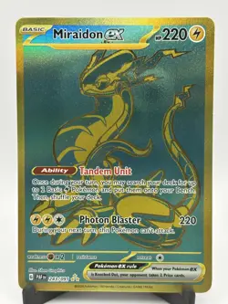 Pokemon TCG Miraidon ex 243/091 Sv: Paldean Fates Gold Hyper Rare Near Mint - Image 1