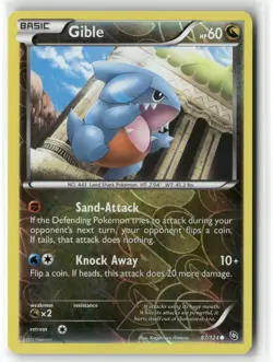 GIBLE 87/124 COMMON DRAGONS EXALTED POKEMON REVERSE HOLO LP+ - Image 1