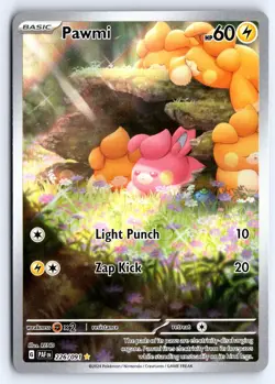 Pawmi 226/091 Illustration Rare Paldean Fates Pokemon NM - Image 1
