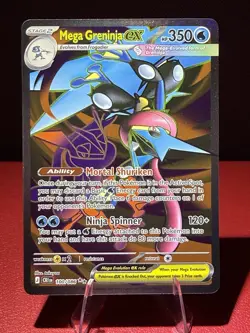 Pokemon TCG Mega Greninja EX 100/086 CRl Chaos Rising Secret Rare Holo - Image 1