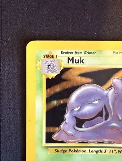 Muk 13/62 Holo Fossil Vintage Pokemon HP/Damaged - Image 3