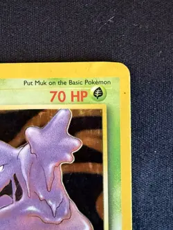 Muk 13/62 Holo Fossil Vintage Pokemon HP/Damaged - Image 4
