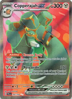 POKEMON Copperajah ex #245/193 Holofoil SV02: Paldea Evolved NM - Image 1