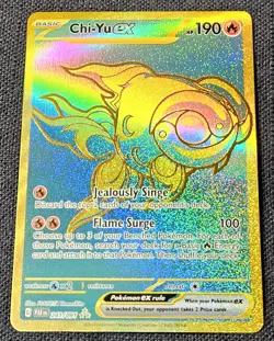 Pokemon Chi-Yu ex 241/091 Holo Gold Hyper Rare Art Paldean Fates NM - Image 1