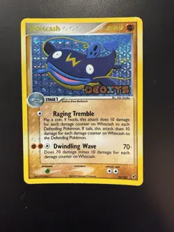 Pokemon TCG Whiscash EX Deoxys 28/107 Reverse Holo Rare - Image 1