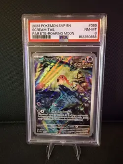 2023 Pokemon PSA 8 Scream Tail #065 Black Star Promo S&V Paradox Rift ETB Promo - Image 1