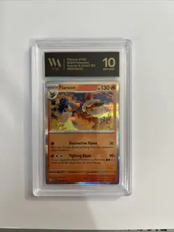 Pokemon TCG Flareon 2023 Pokemon Gem Mint 10 136/165 Black Label Scarlet 151 - Image 1