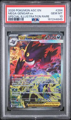 2026 POKEMON ASC EN-ASCENDED HEROES #284 MEGA GENGAR EX PSA 10 - Image 1