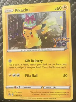 Pikachu SWSH234 SWSH Promo Holo EN 60 Pokemon GO - Image 1