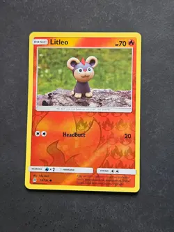 Litleo 18/131 Common Forbidden Light Pokemon Reverse Holo Lightly Played - Image 1