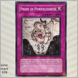 Proof of Powerlessness - RGBT-EN076 - Common 1st Edition Yugioh - Image 1