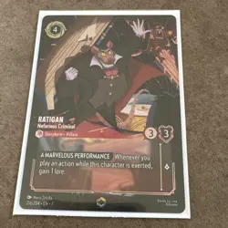 Disney Lorcana Ratigan - Nefarious Criminal 216/204 Enchanted Foil - Image 1