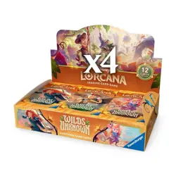 Disney Lorcana Wilds Unknown Booster Box Case 4 Boxes Brand New Sealed - Image 1