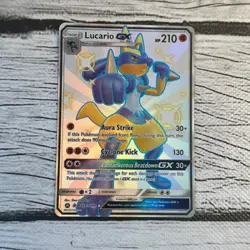 Pokemon Lucario GX SV64/SV94 Hidden Fates Shiny Vault Holo - NM+ - Image 4